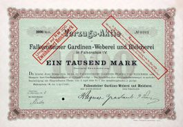 Falkensteiner Gardinen-Weberei und Bleicherei - 1920