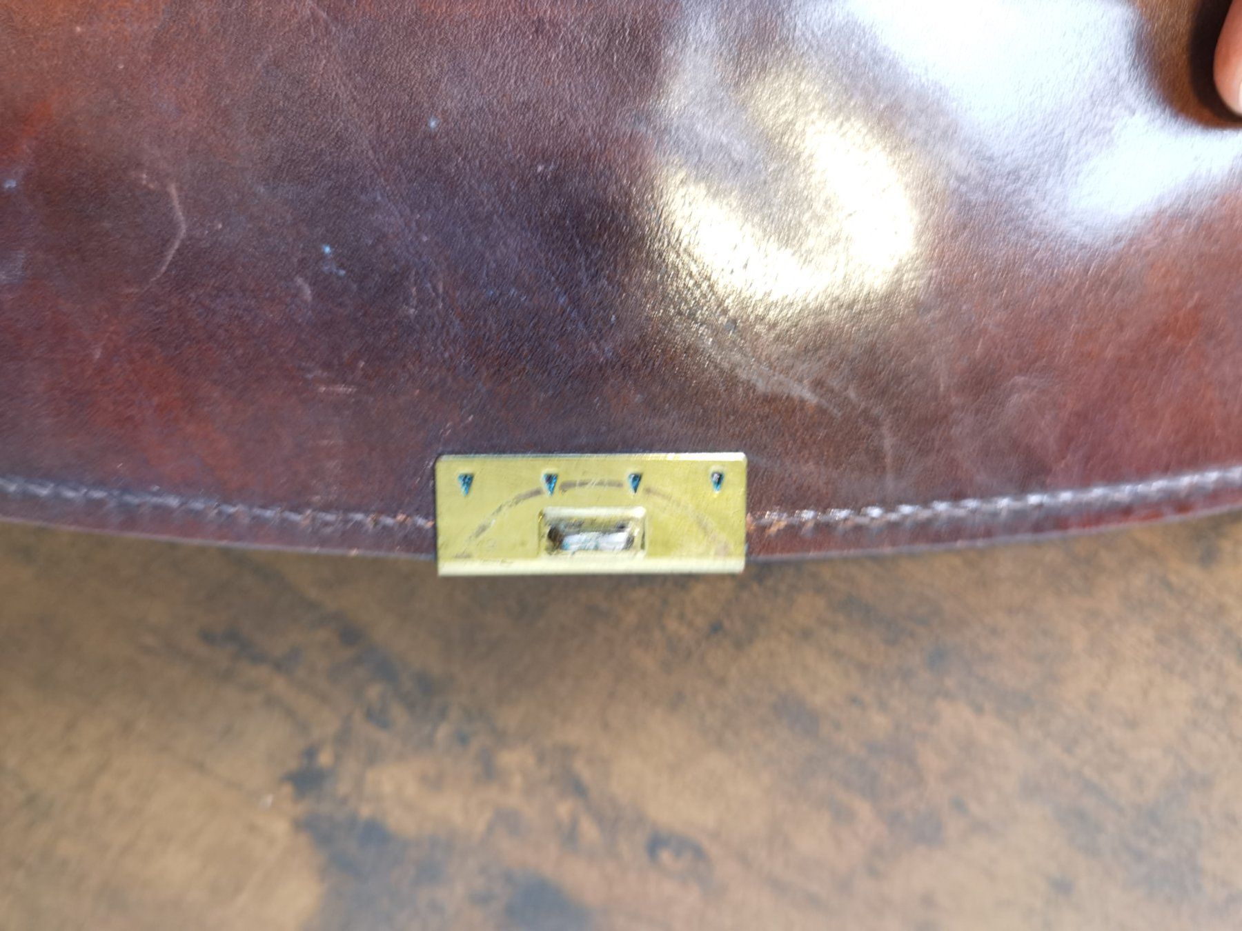 Borse: Vintage Herren Leder Handtasche – Usato da Reinach BL venduto da Coin-Vintage 2
