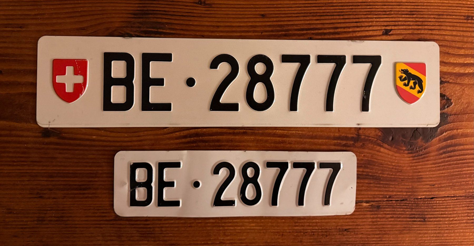 Insegne: Autonummer BE 28777 - Kontrollschild BE 28777 – Usato da Thun venduto da solex777