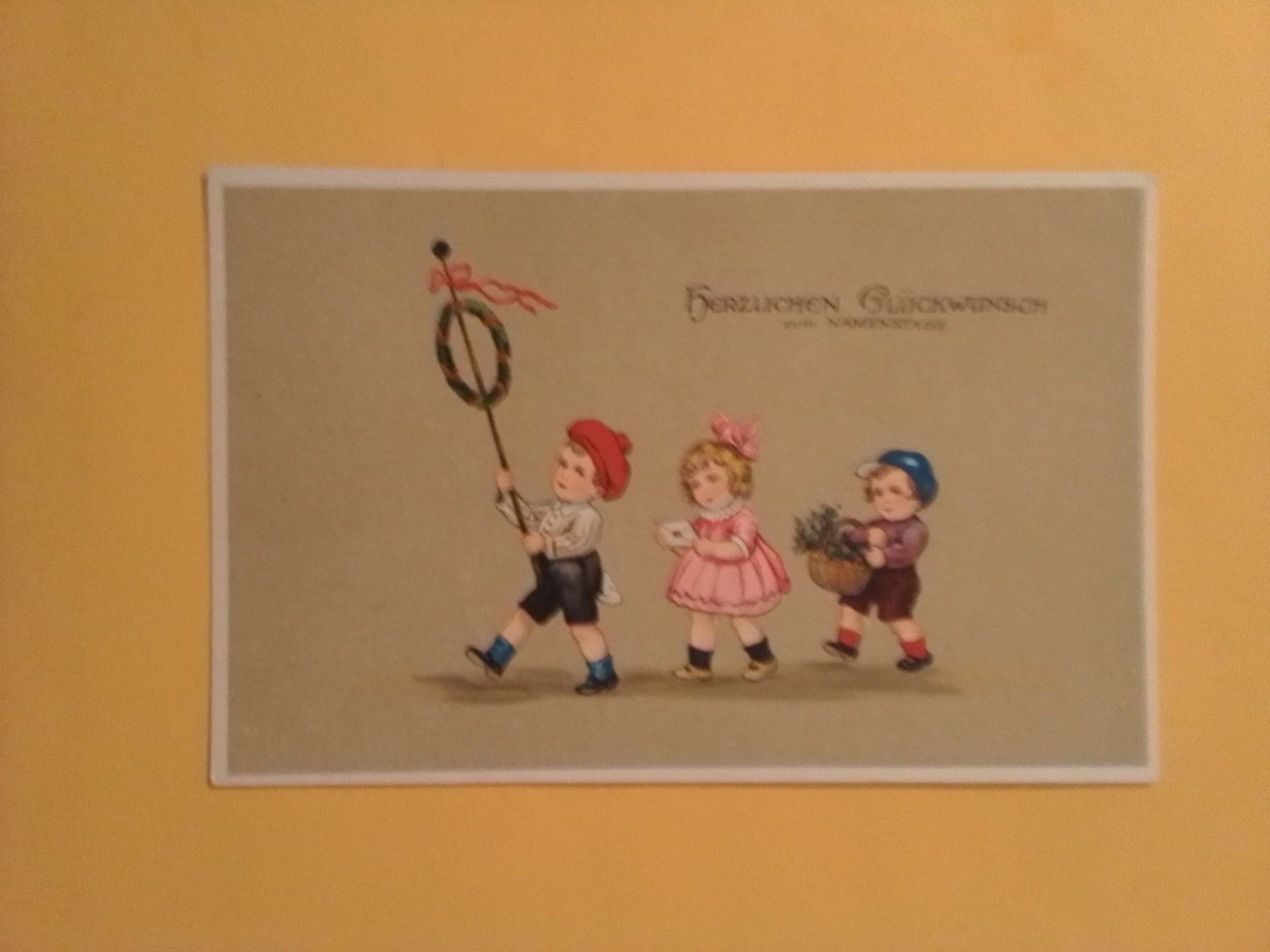 Cartoline postali: AK Namenstag antik Color Kinder – Usato da Küttigen venduto da Melisch1000