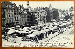 Basel - Marktplatz - Animation 1904
