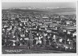 Z 8272  Zürich und die Alpen - Ausblick von der Waid