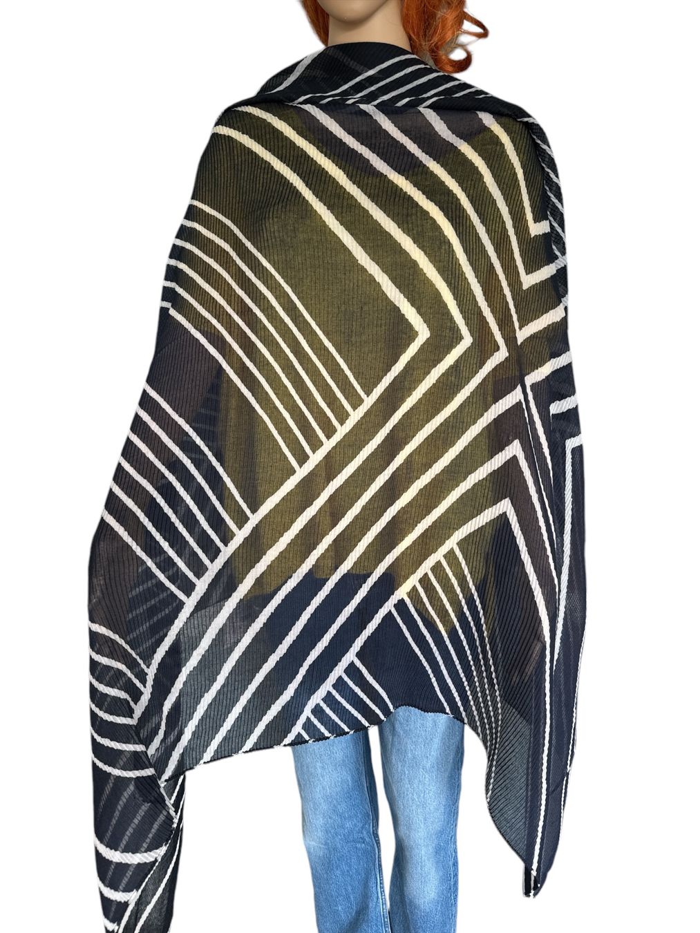 Foulard & Sciarpe: S.Oliver foulard blanc bleu – Nuovo e nell'imballaggio originale da Vuisternens-Romont venduto da gol_xp6p 1