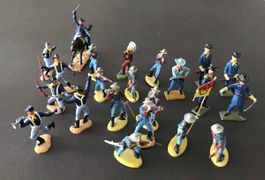 Figurines Western soldats lot 22 pièces bon état