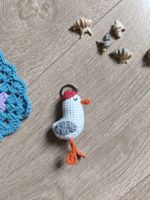 Porte-clés mouette crochetée fait main