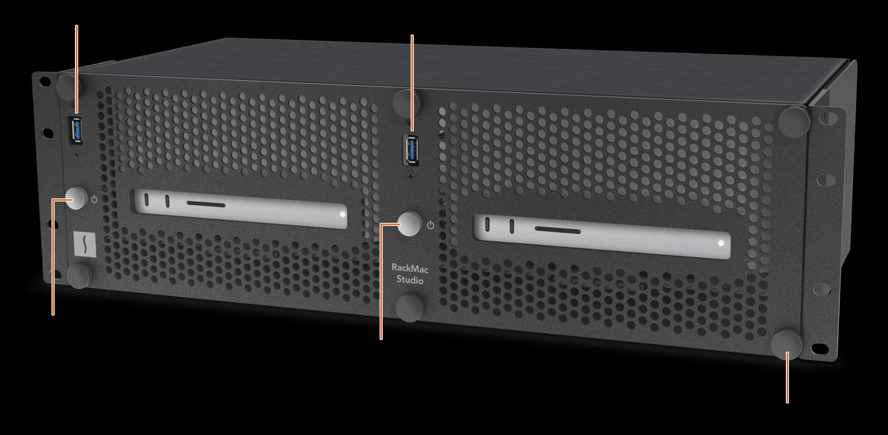 Altri accessori: RackMac Studio RACK-STD-2X – Rackmontage für Mac Studios – Usato da Fehraltorf venduto da eventag 1