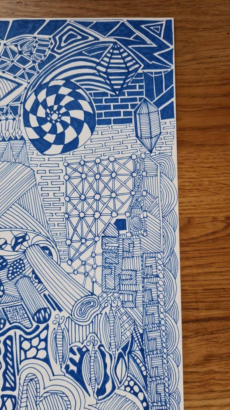 Foto & Immagini: Zeichnung, Fineliner, "Puls des Lebens" – Nuovo (secondo la descrizione) da Winkel venduto da Heuresis 3