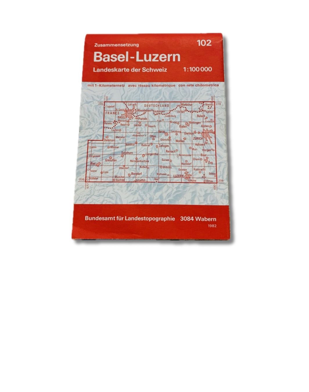 Cartine & Atlanti: Landkarte Basel-Luzern – Usato da Basel venduto da Budas
