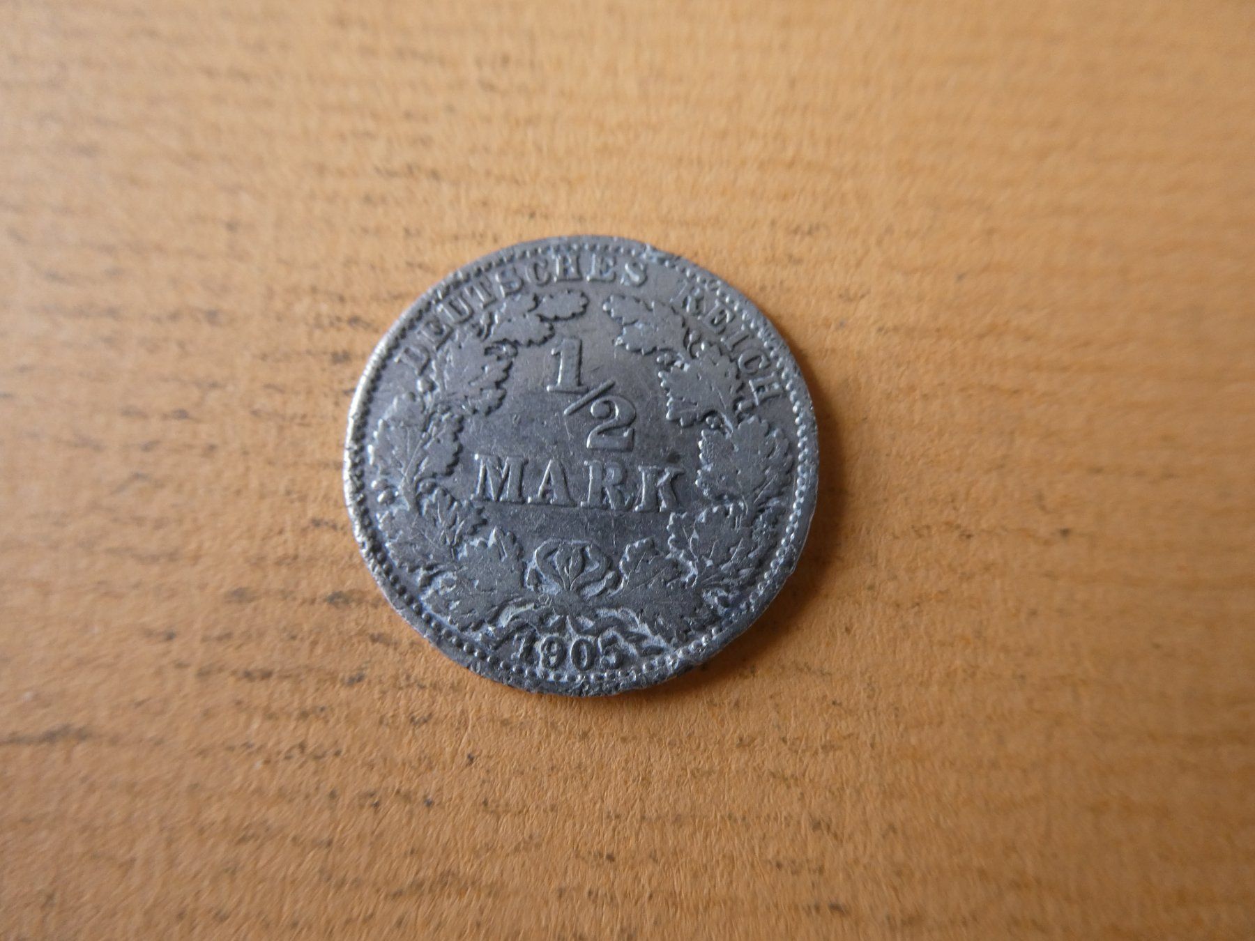 Tutti le monete: Dt. Reich 1905 E, 1/2 Silbermark – Usato da Hinterforst venduto da Rohusri