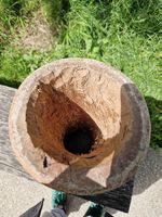 Véritable djembé africain traditionnel en bois d'Iroko