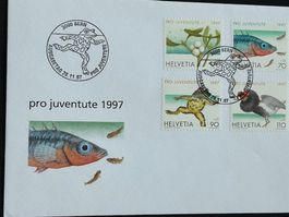 Pro Juventute Satz 1997 Weihnachtsmarke und Tiere III. 🐸