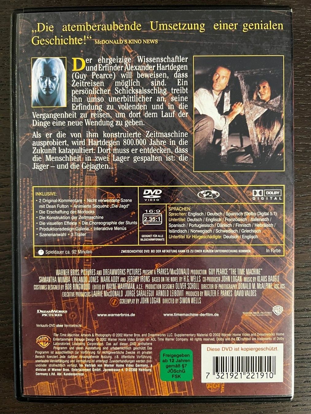 Alle DVDs: The Time Machine – Gebraucht aus Zürich von FilmFreunde 1