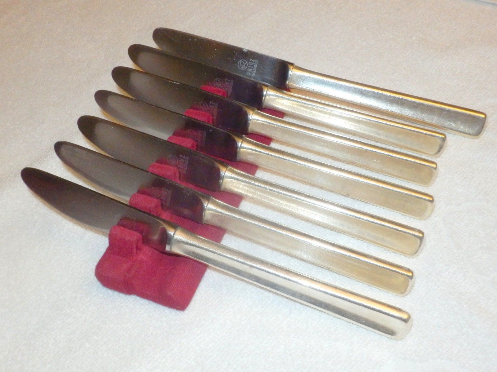 Küchenmesser: 7 Menümesser, Prinz Solingen, Griff versilbert, 20cm + Stahl – Gebraucht aus Ueberstorf von dinbau 1