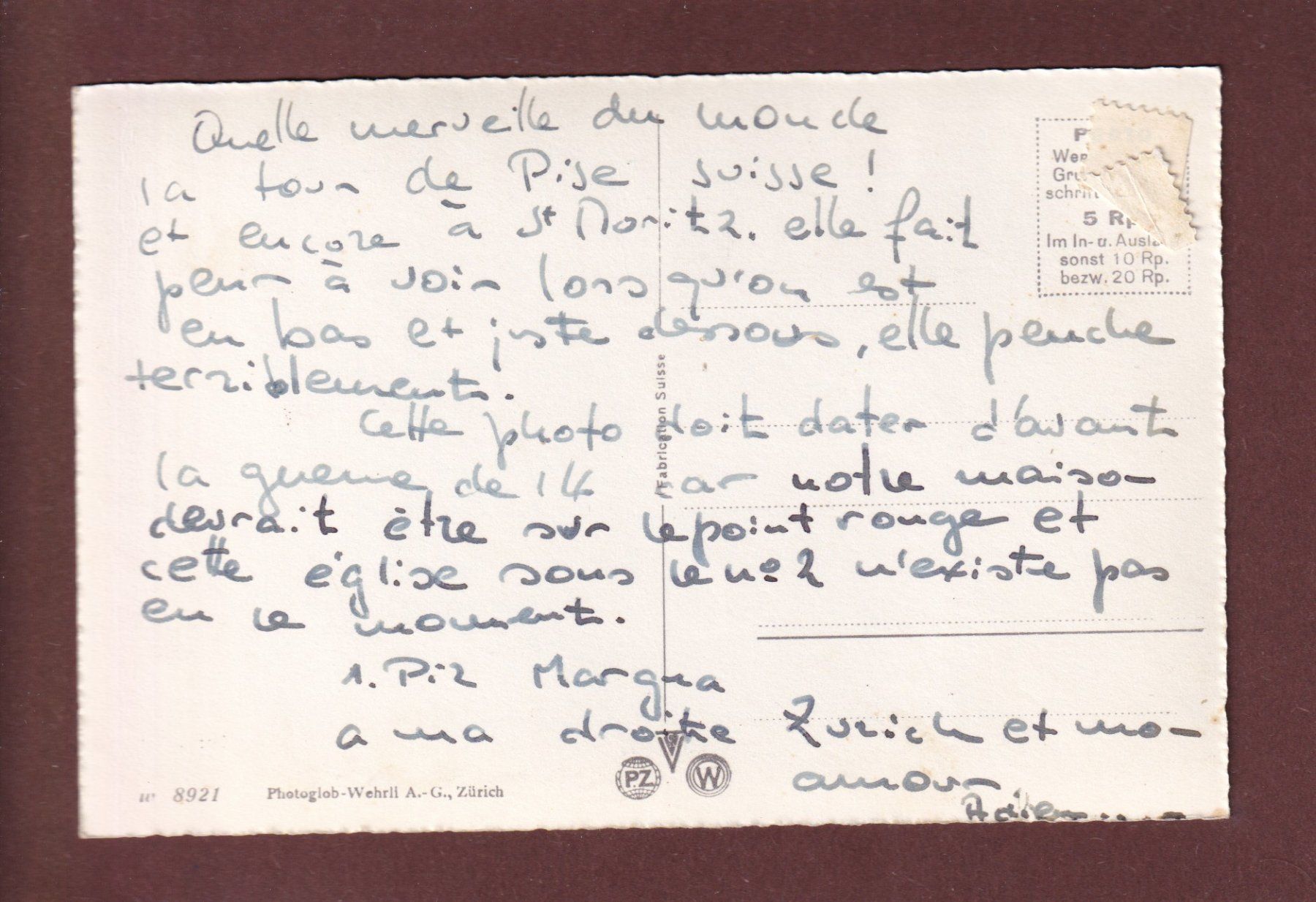 Cartoline postali: ST. MORITZ - Schiefer Turm – Usato da Pully venduto da nicecards 1