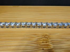 Bracelet argent avec diamants moissanite de 5,8 ct certifiés