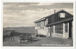 Feusisberg Etzel-Kulm Blick gegen Säntis mit Hotelstempel