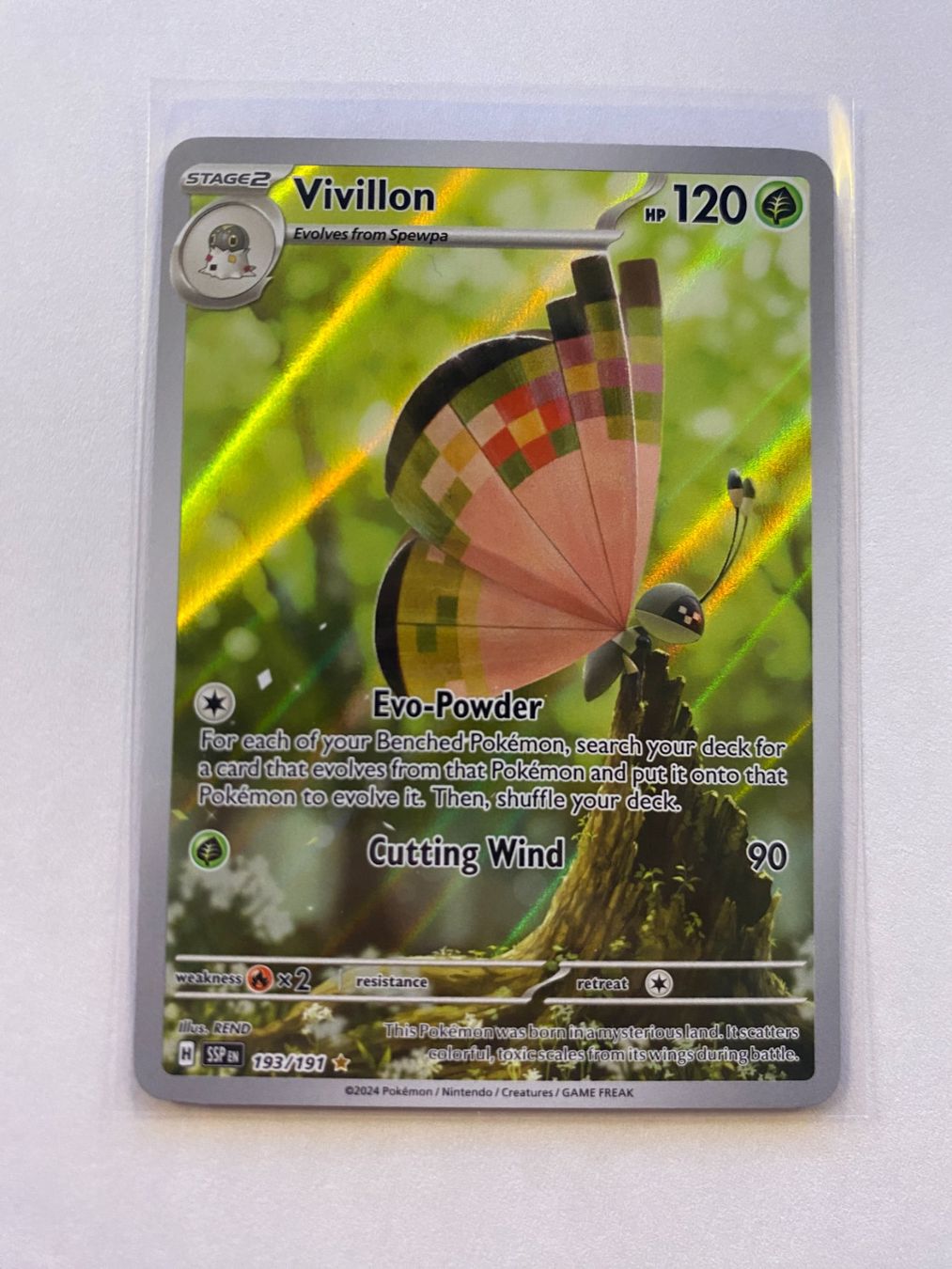 Pokémon Carte collezionabili: Pokemon Vivillon 193/191 Surging Sparks EN – Nuovo (secondo la descrizione) da Weingarten-Kalthäusern venduto da McGmavlo