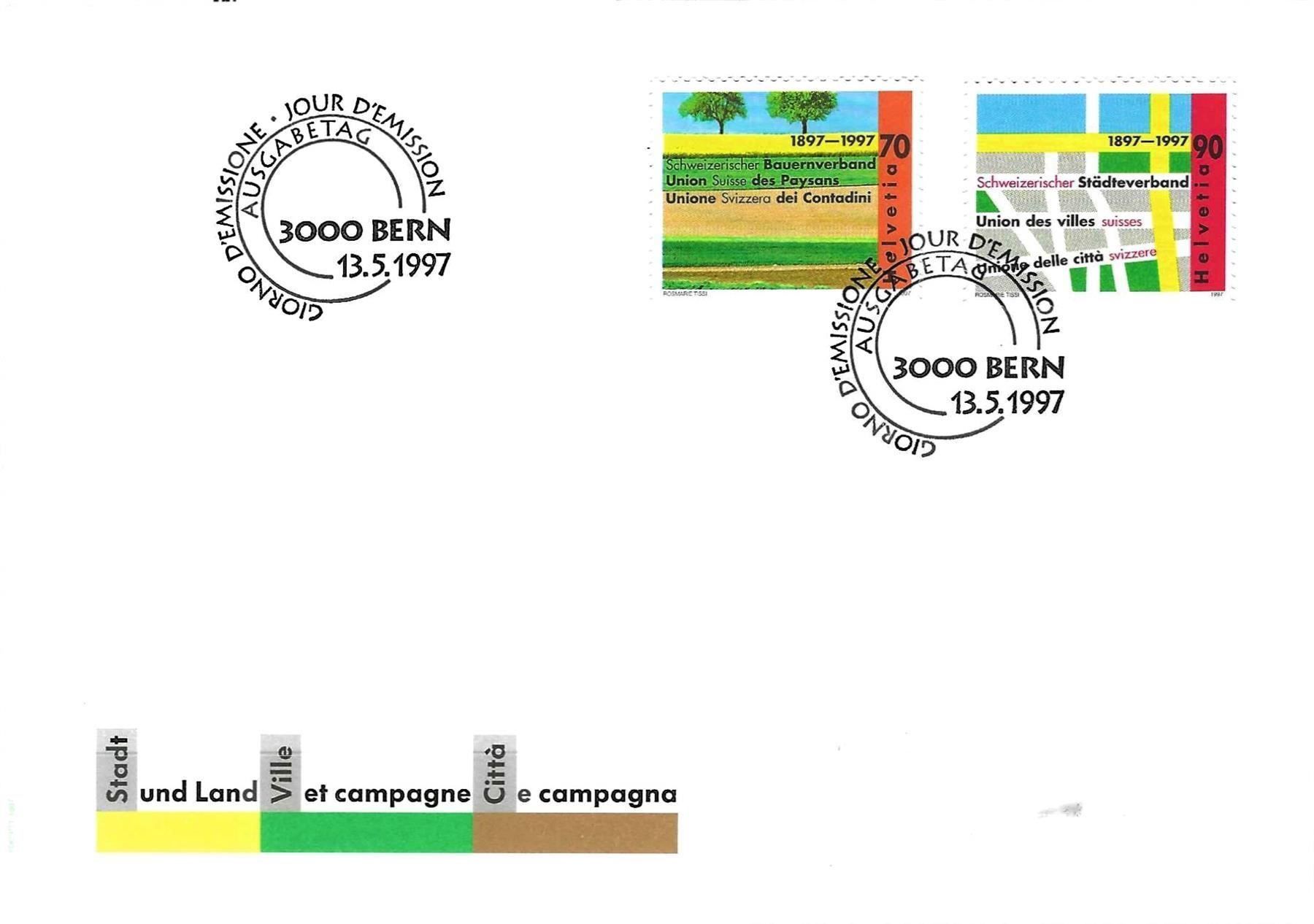 Tutti i francobolli: CH  FDC Satz 1997 – Usato da Koblenz venduto da Markenhimmel