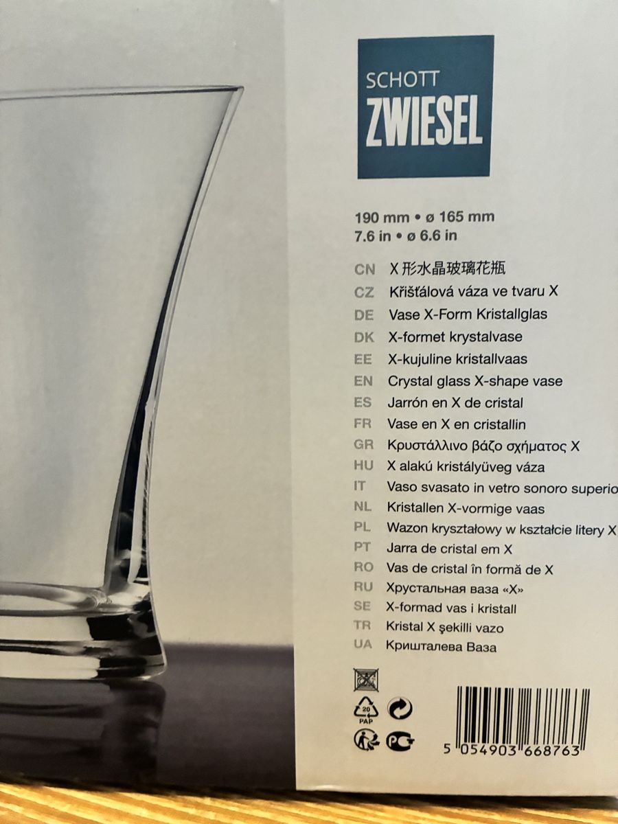 Zwiesel Vasi & Recipienti: Schott Zwiesel Glasvase – Nuovo e nell'imballaggio originale da Casaccia venduto da Abc0376 1