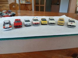 MB Autotransporter 2-a 2-a dunkelgrün Ladung : 8x div Audi