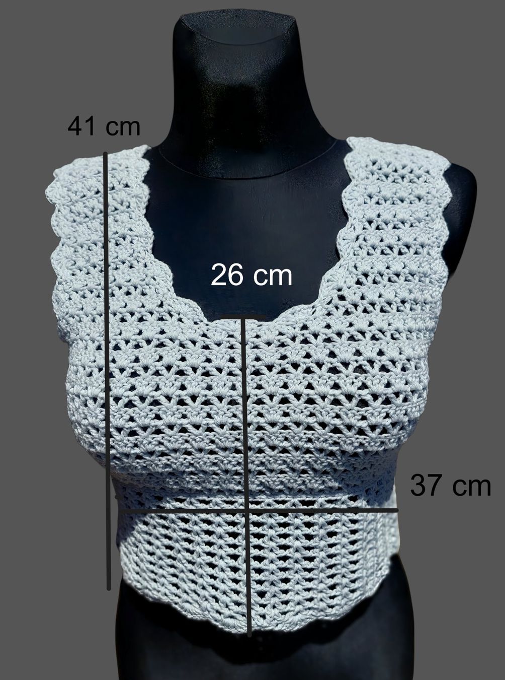 Top: Haut en crochet fait main – Nuovo (secondo la descrizione) da tartegnin venduto da Madelaine_09 1