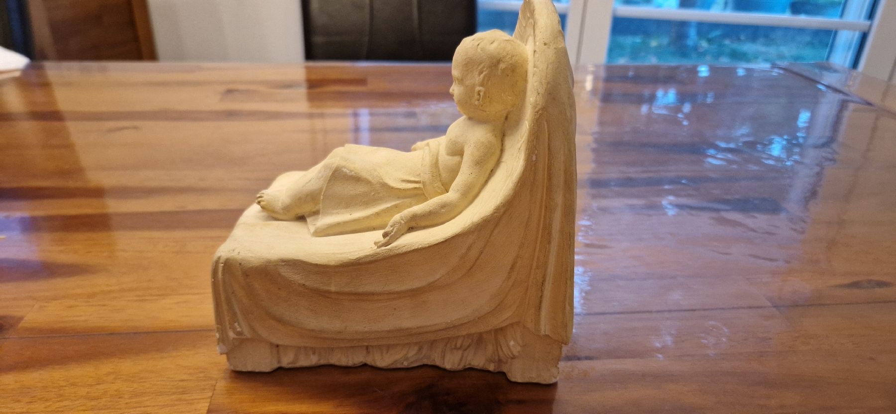 Statuette: Jesuskind Figur R. Payer Gips weiss – Usato da Hendschiken venduto da Eifel65 2