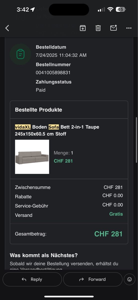 Sofas: Comfy Grey Sofa Bed – Gebraucht aus Erlenbach ZH von jil_q8dh 3