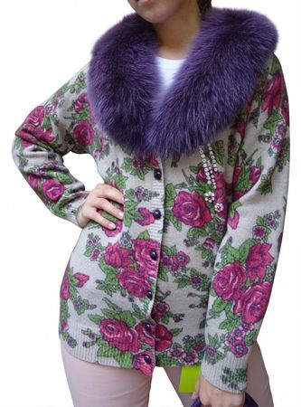BLUMARINE SETA + LANA + CASHMERE + SHADOW FOX! taglia 48 IT