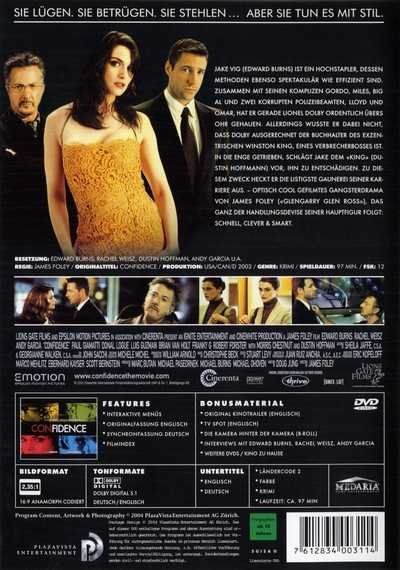 Tutti i DVDs: Confidence – Nuovo (secondo la descrizione) da Volketswil venduto da Fraese1 1