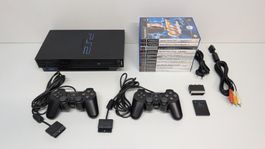 PlayStation 2 Fat mit 2 Controller und 10 Games