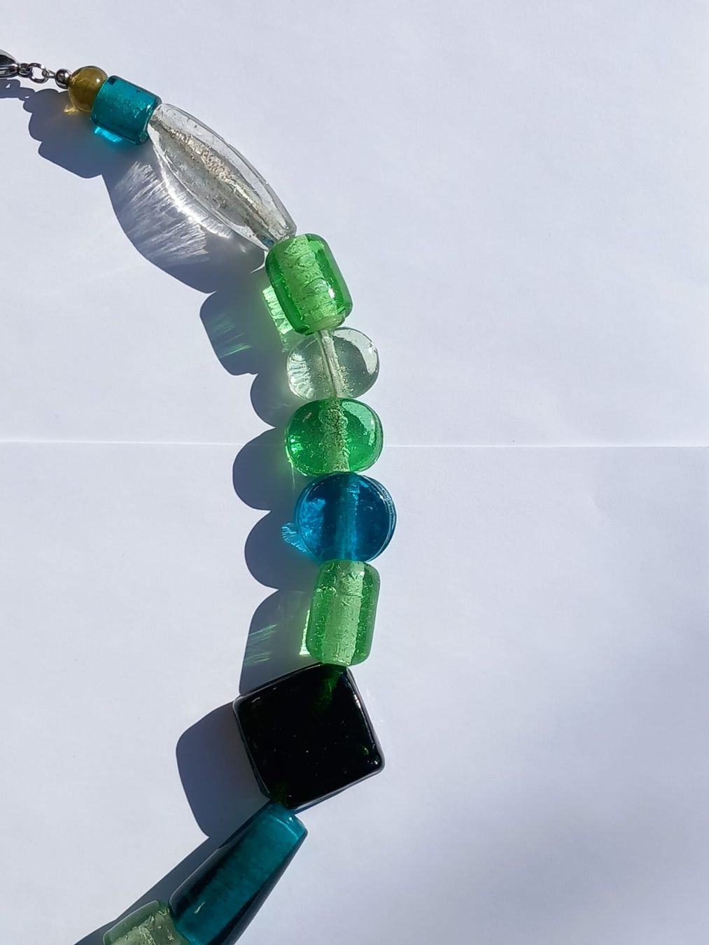 Catenine: Handgemachte  Grüne Glas Kette – Usato da Winterthur venduto da Jopf1 8