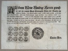 Berner Münzmandat 1754 - Lothringische Dicken