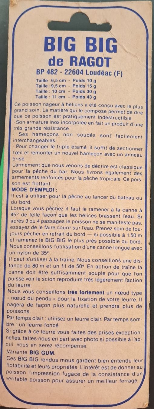 Esche: Big-Big Big Bombe Africa 95 mm – Nuovo e nell'imballaggio originale da Fribourg venduto da versus702 2