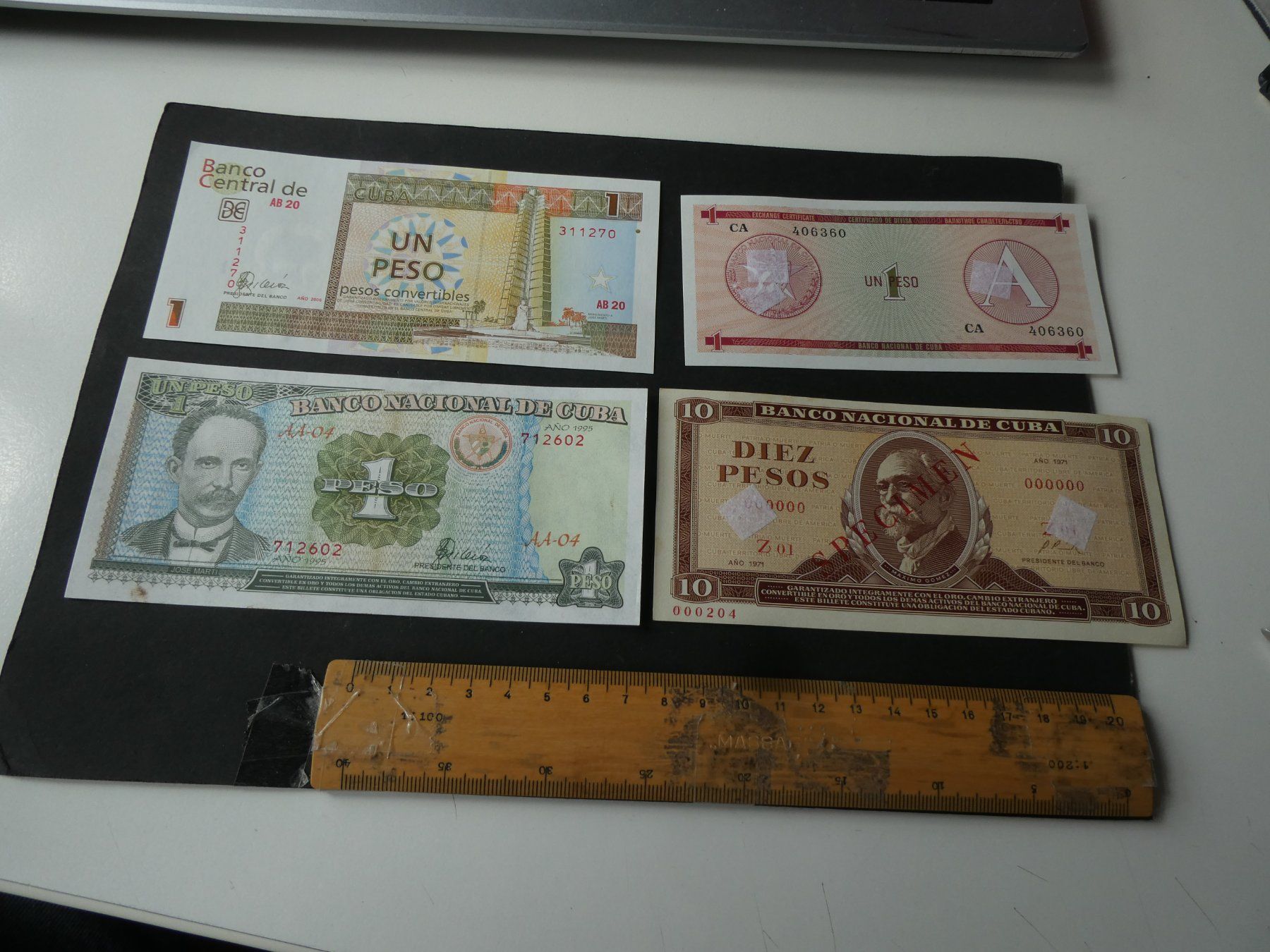 Banconote: Cuba, 4 alte Geldscheine – Usato da Hinterforst venduto da Rohusri
