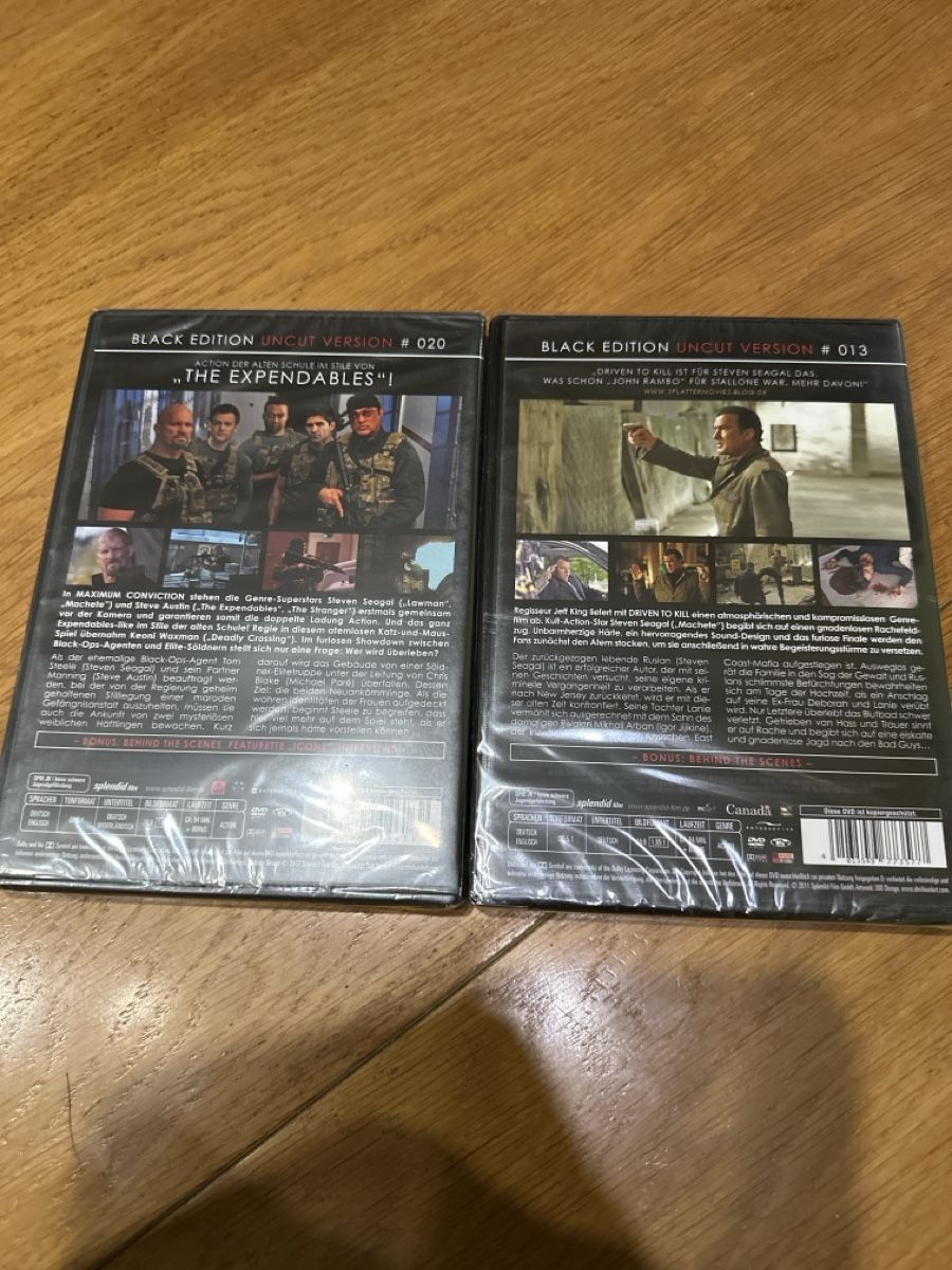 Tutti i DVDs: Maximum Conviction, driven To kill black Edition DVD – Nuovo e nell'imballaggio originale da Benken ZH venduto da Audi-erich 1