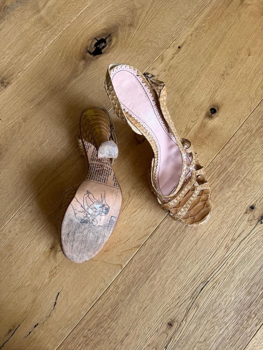 Scarpe da donna: Sommer Sandaletten in Schlangen – Usato da Samedan venduto da GianniV01 2