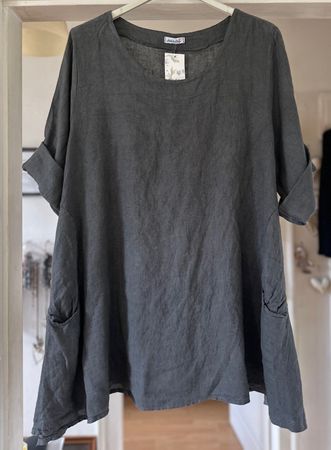 TUNIQUE OVERSIZE EN LIN!! M SOLDES DE FIN DE SAISON