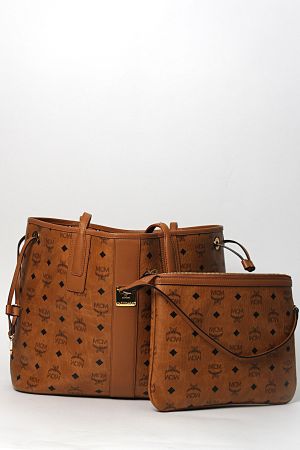 Tasche MCM Shopper (München), Farbe cognac
