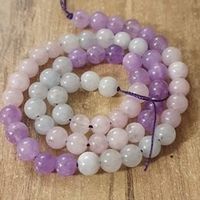 1 Strang natürliche lila Morganit Steinperlen 6 mm