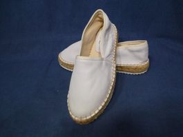 ESPANDRILLOS AUS LEDER IN WEISS GR 39 NEU OHNE KARTON DICK