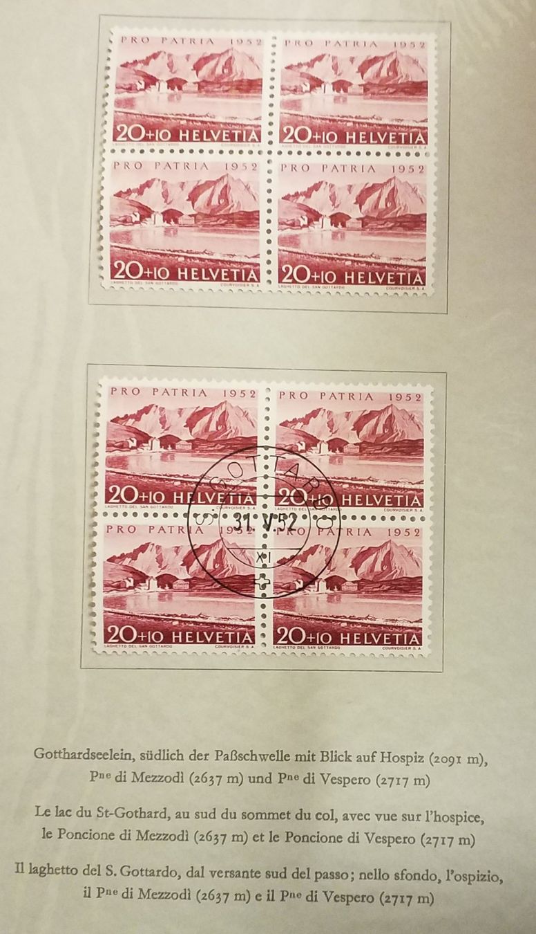 Tutti i francobolli: 1952, Geschenkheft Pro Patria ET, im 4-Block 296.-++ – Nuovo (secondo la descrizione) da Baden venduto da Eggi 3