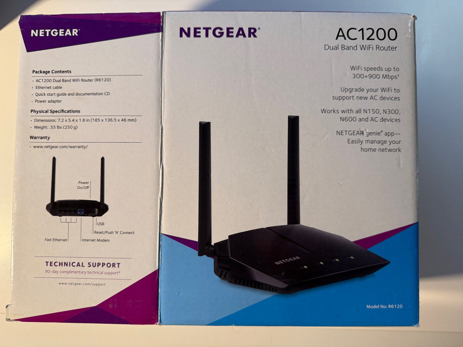 NETGEAR AC1200 Dual Band WLAN Router – Modell R6120 (Gebraucht) in ...