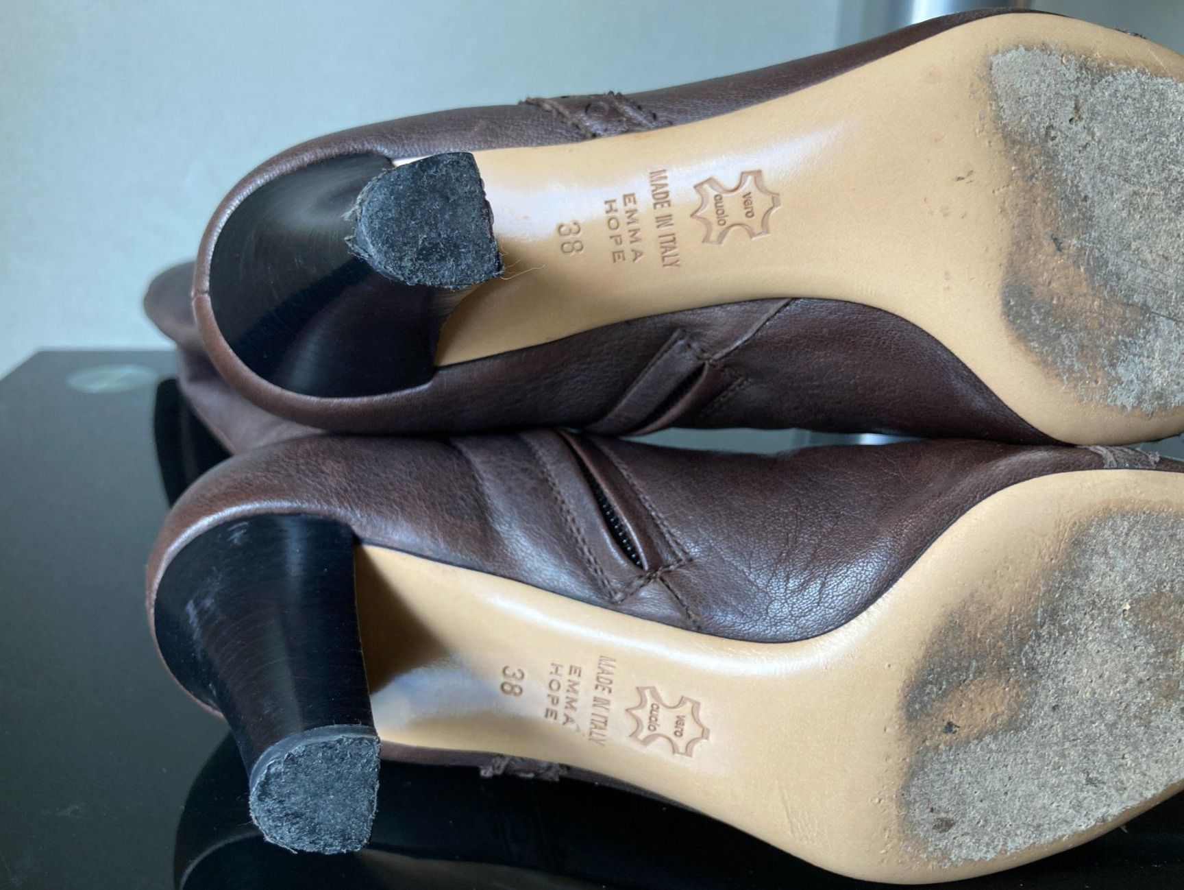 Emma Hope Damenschuhe: Bottes élégantes en cuir Emma Hope T.38 – Gebraucht aus Genève von sunsustains 6
