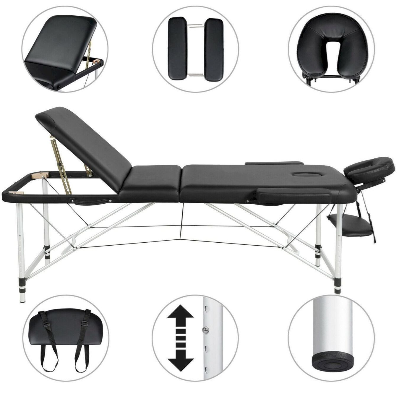 Dispositivi per massaggi: Yaheetech Massageliege Alu 3 Zonen – Nuovo e nell'imballaggio originale da Bottighofen venduto da zaap 2