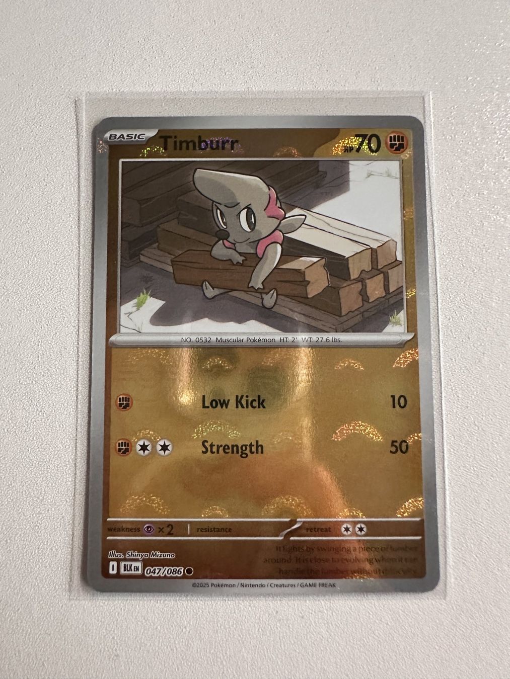 Pokémon Carte collezionabili: Timburr HOLO BLK 047/086 EN Pokeball Pattern – Nuovo (secondo la descrizione) da Zürich venduto da 05t_bwx2