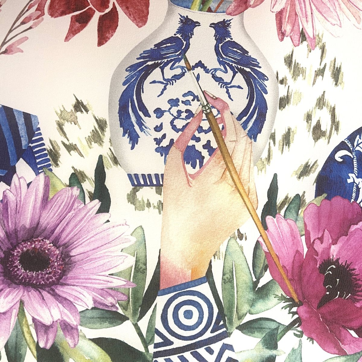 Fabric Frontline Foulard & Sciarpe: FABRIC FRONTLINE New Large Handpainted Silk Scarf – Nuovo e nell'imballaggio originale da Emmen venduto da Nightingale_2022 7