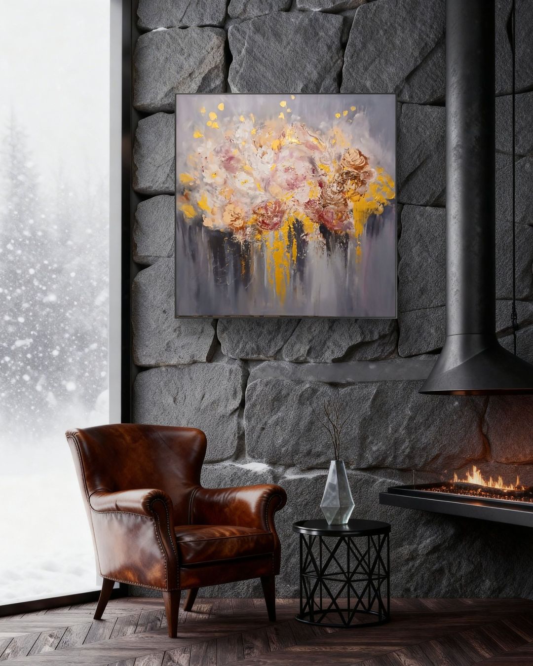 Gemälde: Abstraktes Gemälde Struktur auf Leinwand 70x70 cm – Neu und originalverpackt aus Beinwil am See von Superchance 3