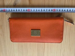 Portemonnaie, orange, viele Fächer für Kreditkarten, Damen