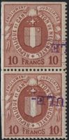 10 Fr. Fiskalmarken von NEUCHÂTEL im Paar