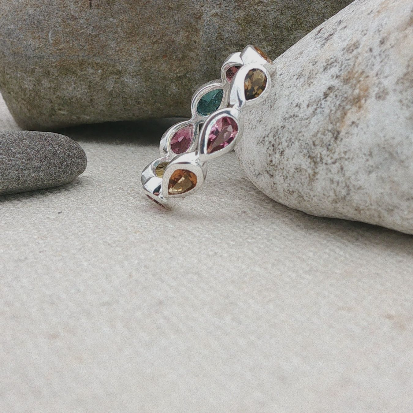 Olga Ribler Anelli: Memory Ring -Turmalinen  -  Sterling Silber 925 - Grösse 53 – Nuovo (secondo la descrizione) da Luzern venduto da Schmuckoutlet 5